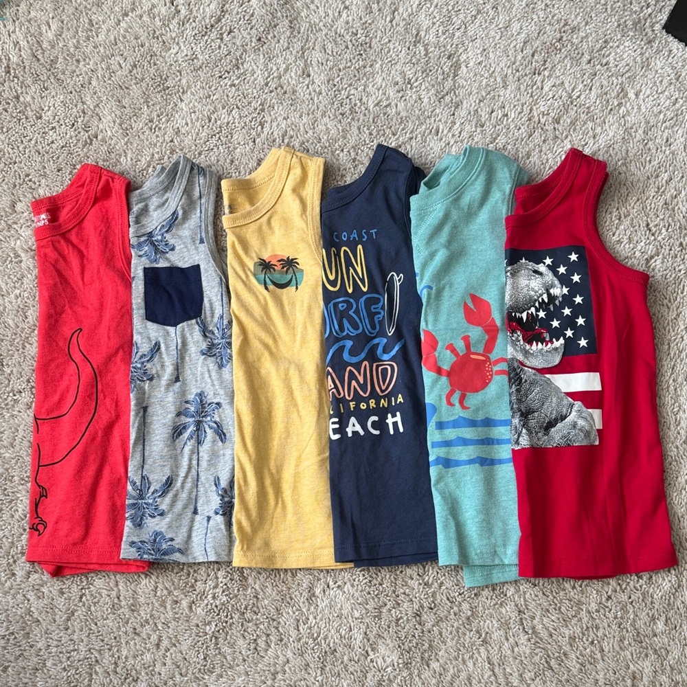 Colorful Kids Graphic T-Shirts Set